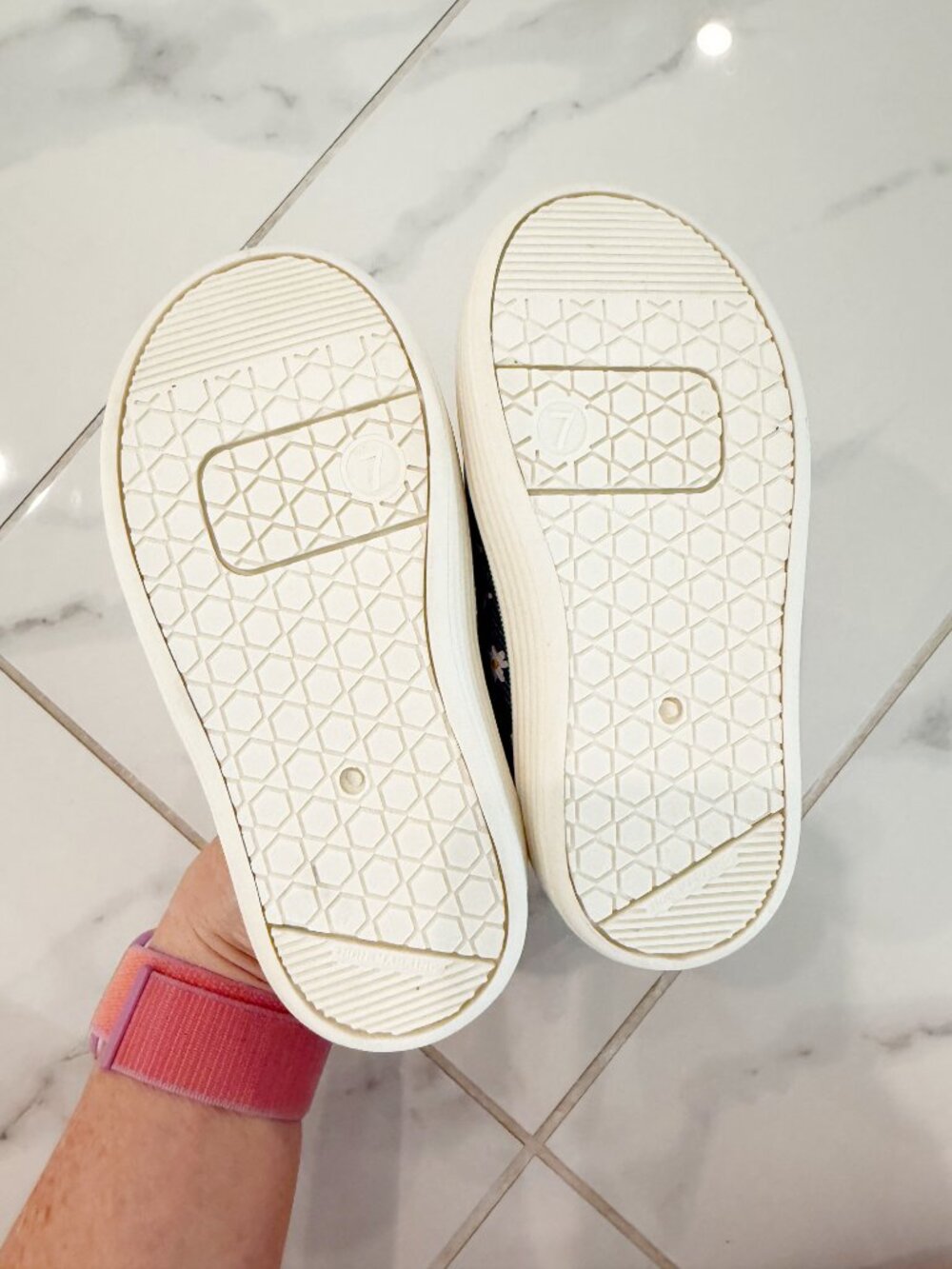 Cat & Jack Blue Baby Morgan Slip-On Floral Print Sneakers 7 - Picture 6 of 11